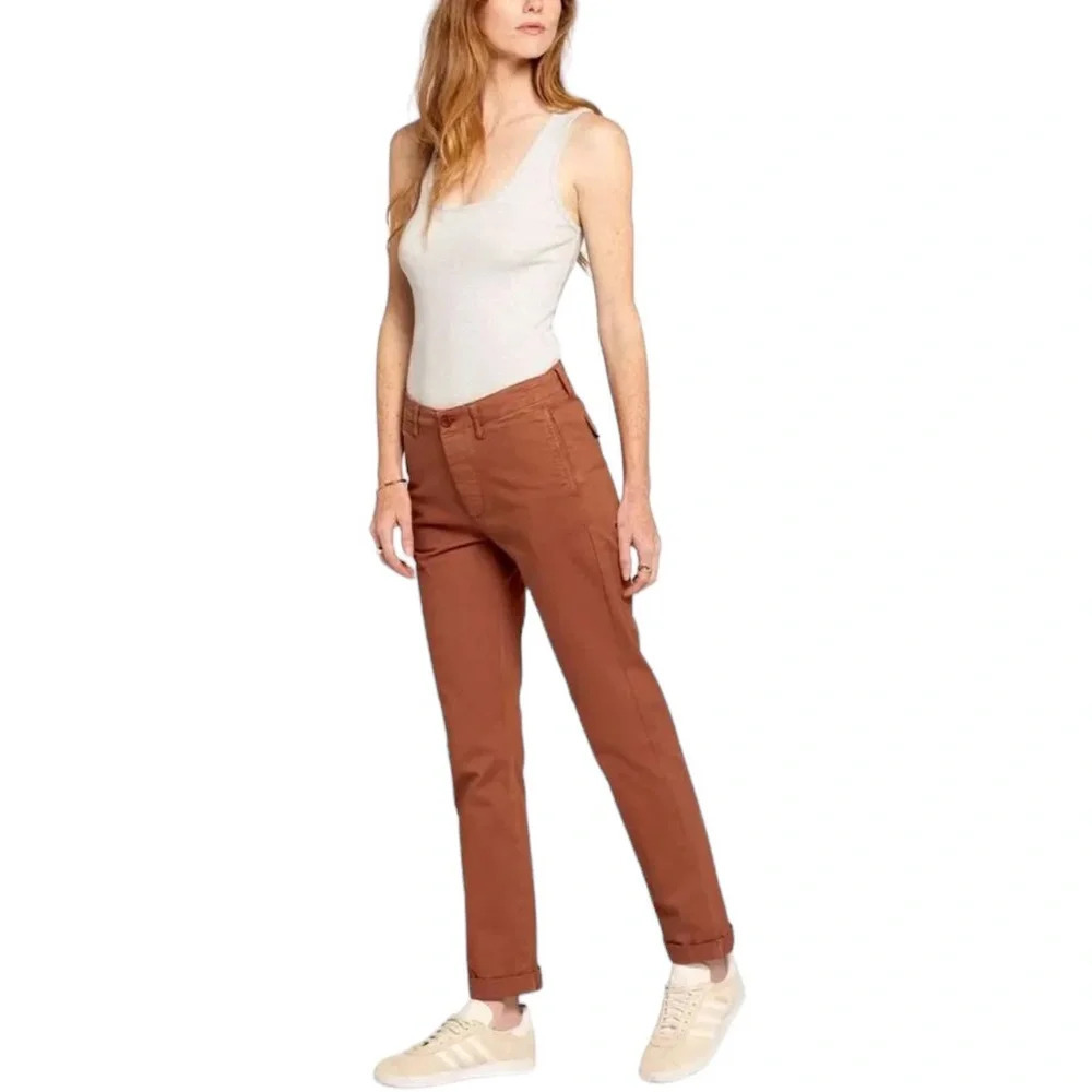 Current/Elliott Women’s The Captain Cappauccino Casual Trouser Pants Size 27 Nwt